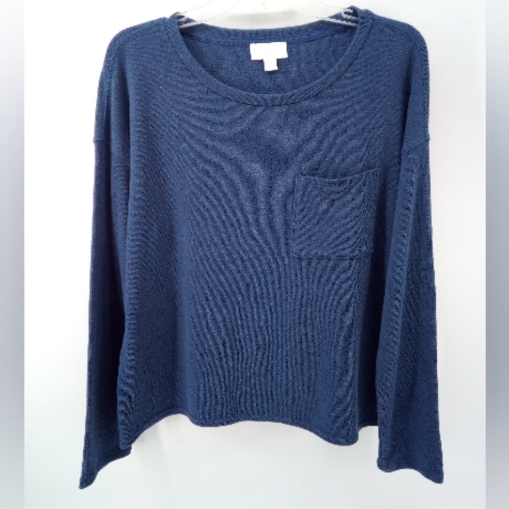 Love By Gap Easy Lifestyle Blue Shade Pocket Sweatshirt Summer 2021 Cotton L